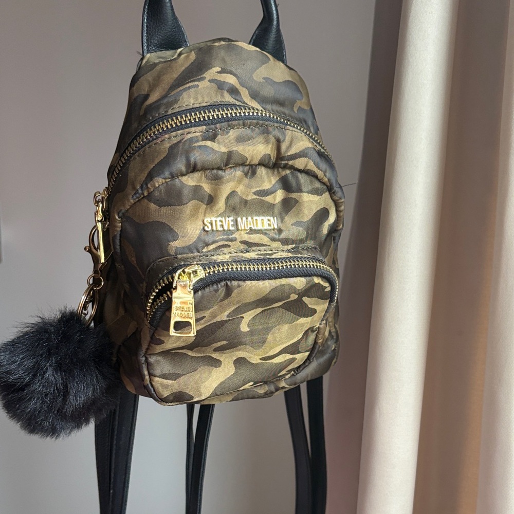 Steve Madden Camo Backpack with Black Accents